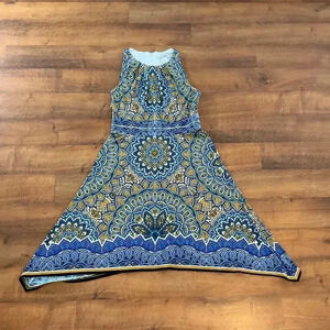 Wisp Paisley Sleeveless Womens A-Lined Dress Size‎ 12
